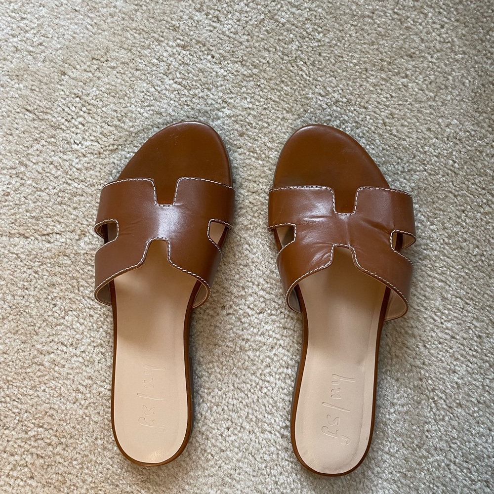 French Sole Alibi flat slide sandals